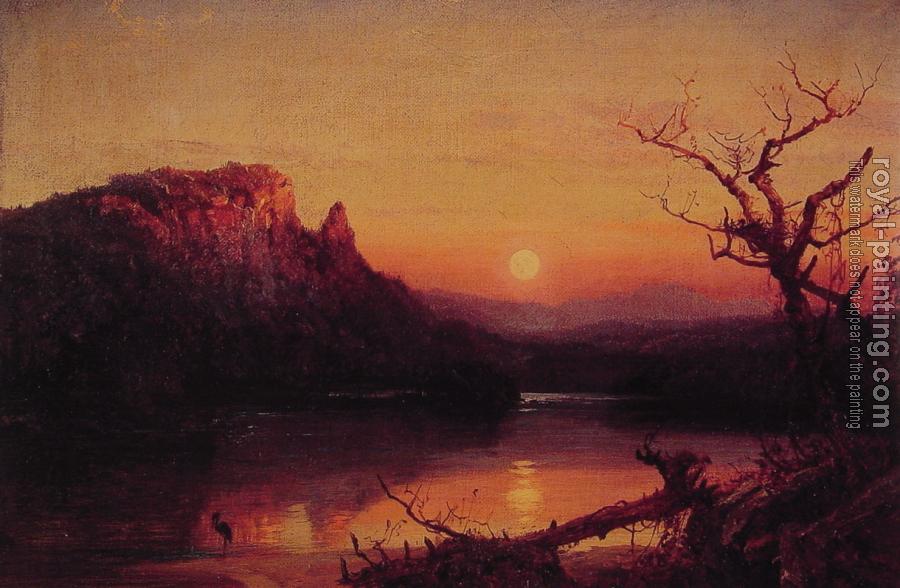 Jasper Francis Cropsey : Sunset Eagle Cliff Jasper Francis Cropsey : Sunset Eagle Cliff